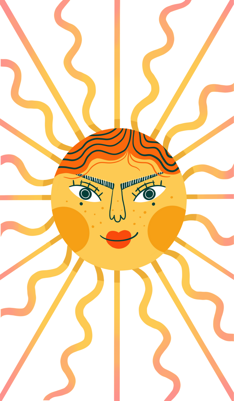 Sun Tarot Card Illustration 